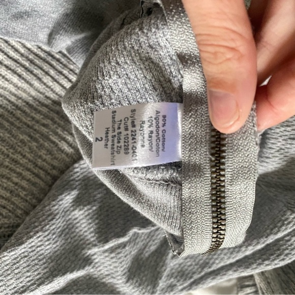 𝅺CURRENT / ELLIOT The Side Zip Stadium Sweatshirt Sz 2 - Picture 7 of 7